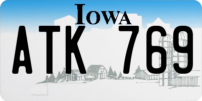 IA license plate ATK769