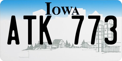 IA license plate ATK773