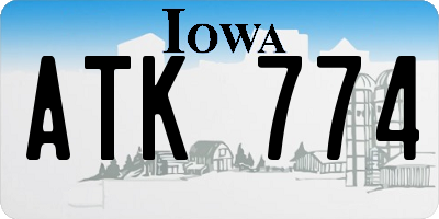 IA license plate ATK774