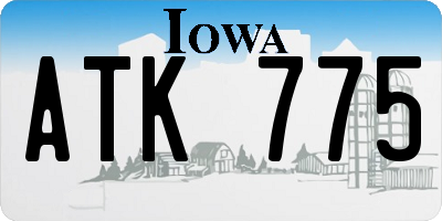 IA license plate ATK775