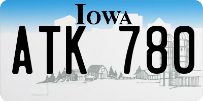 IA license plate ATK780