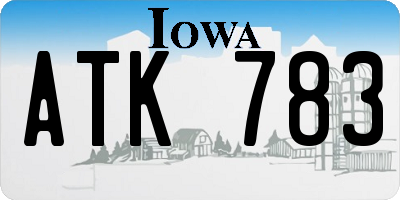 IA license plate ATK783