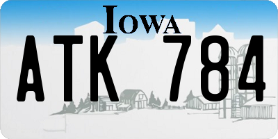 IA license plate ATK784