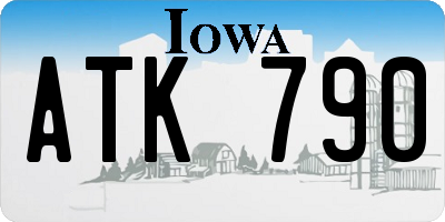 IA license plate ATK790