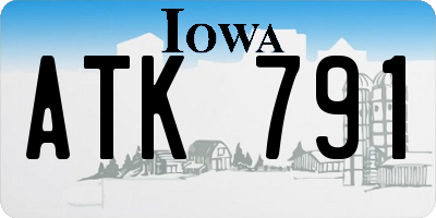 IA license plate ATK791