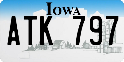 IA license plate ATK797