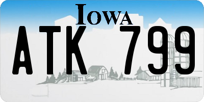 IA license plate ATK799