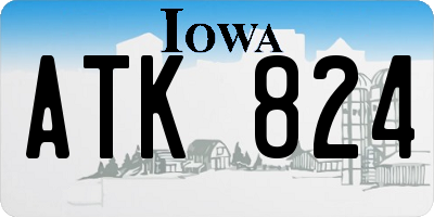 IA license plate ATK824