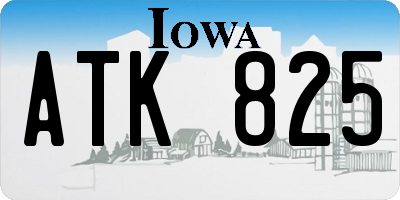 IA license plate ATK825