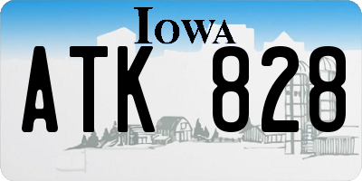 IA license plate ATK828