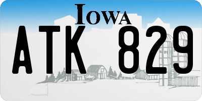 IA license plate ATK829