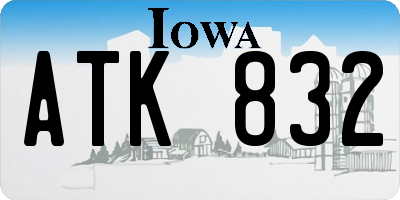 IA license plate ATK832