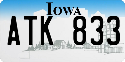 IA license plate ATK833