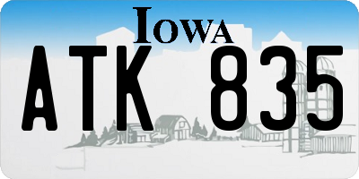 IA license plate ATK835