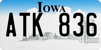 IA license plate ATK836