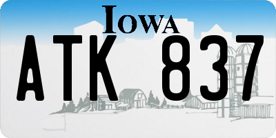 IA license plate ATK837