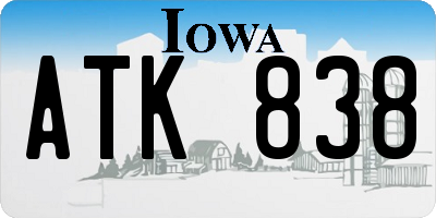 IA license plate ATK838