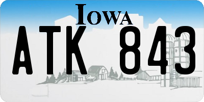 IA license plate ATK843