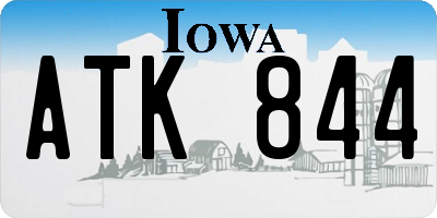 IA license plate ATK844