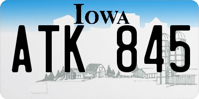 IA license plate ATK845