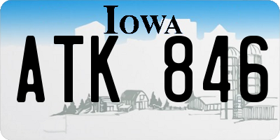 IA license plate ATK846