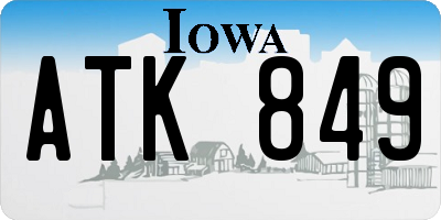 IA license plate ATK849