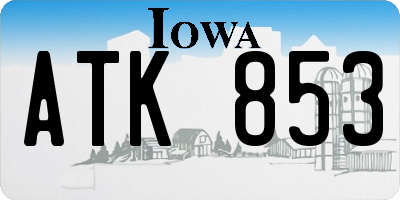 IA license plate ATK853