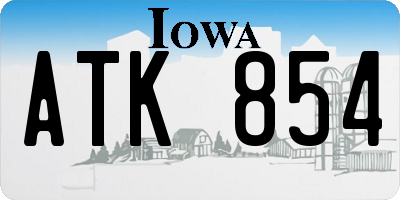 IA license plate ATK854