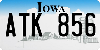 IA license plate ATK856