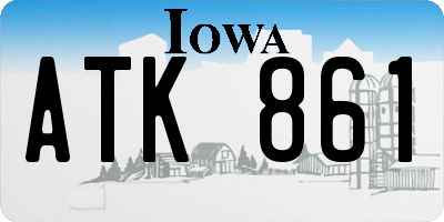 IA license plate ATK861