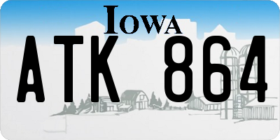 IA license plate ATK864