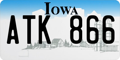 IA license plate ATK866