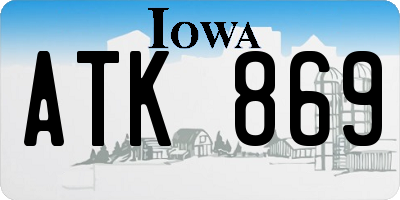 IA license plate ATK869