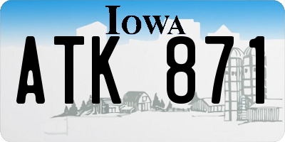 IA license plate ATK871