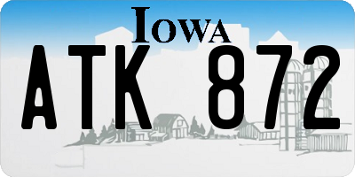 IA license plate ATK872