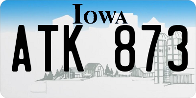 IA license plate ATK873