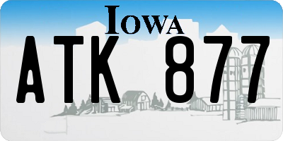 IA license plate ATK877