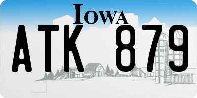 IA license plate ATK879