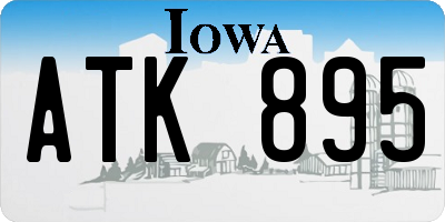 IA license plate ATK895