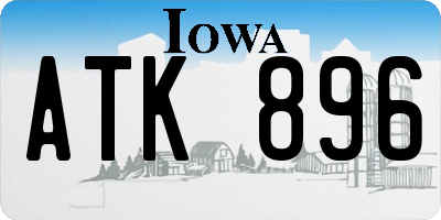IA license plate ATK896