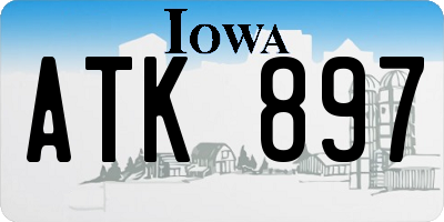 IA license plate ATK897