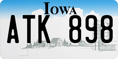 IA license plate ATK898