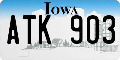 IA license plate ATK903