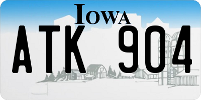 IA license plate ATK904