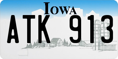 IA license plate ATK913