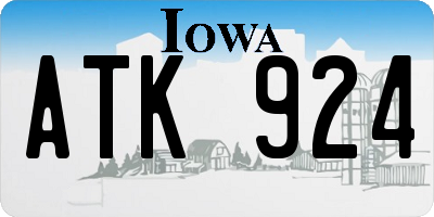 IA license plate ATK924