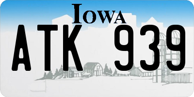 IA license plate ATK939