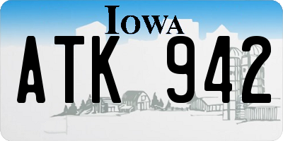 IA license plate ATK942