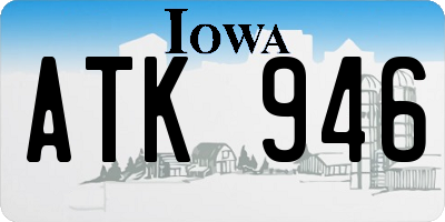 IA license plate ATK946