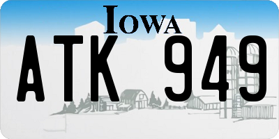 IA license plate ATK949